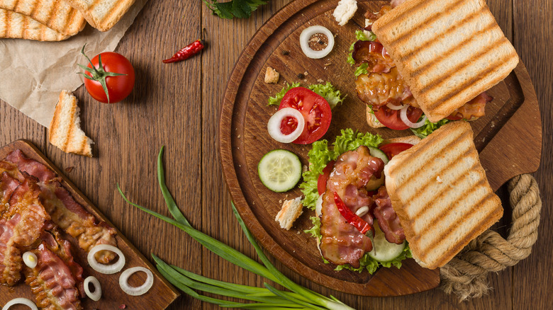 BLT with assorted ingredients
