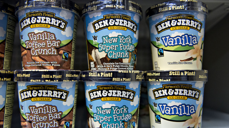 Ben & Jerry's ice cream cartons