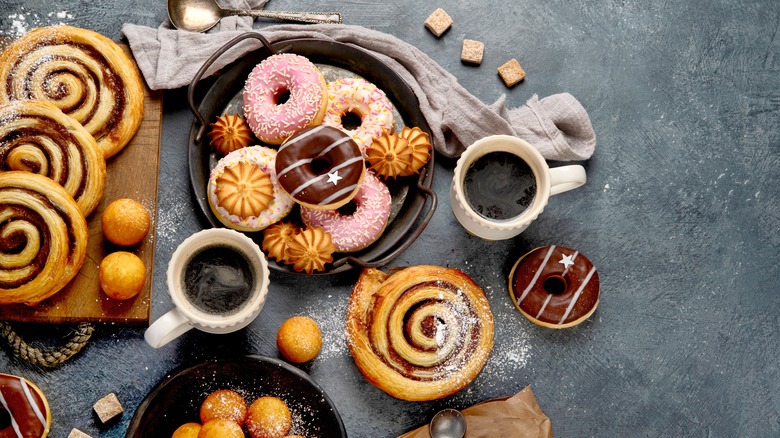 various breakfast pastries