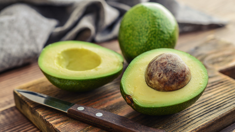 avocado cut in half