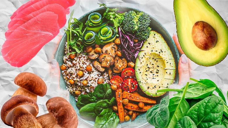 compilation of various superfoods