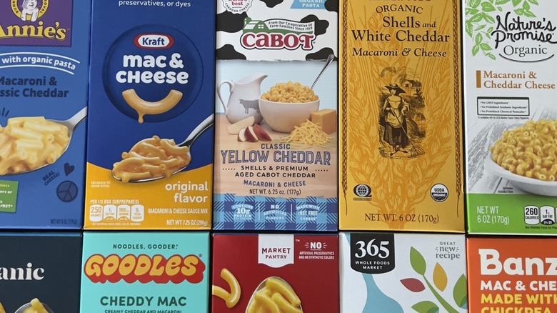 Boxes of mac and cheese