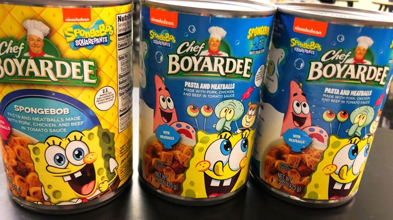 Chef Boyardee SpongeBob cans