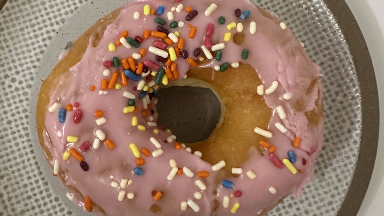 frosted strawberry donut