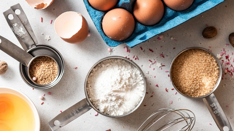 ingredients for making cupcakes
