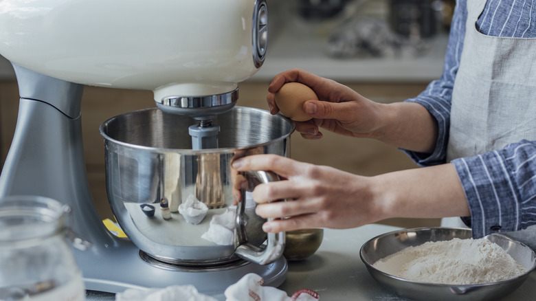 mixing ingredients for cupcakes