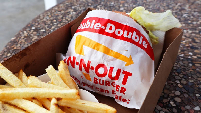 In-N-Out Double Double burger and fries