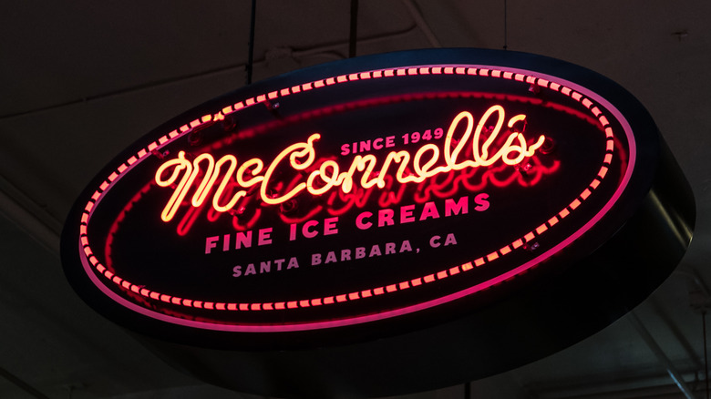 Sign for McConnell's Fine Ice Creams