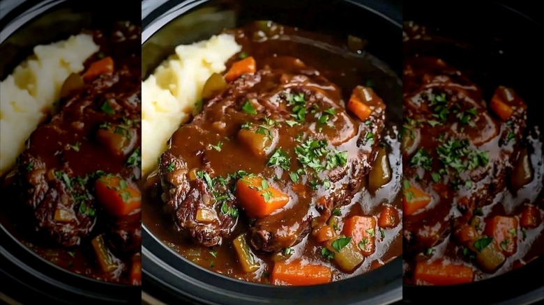 Swiss steak with plenty of sauce