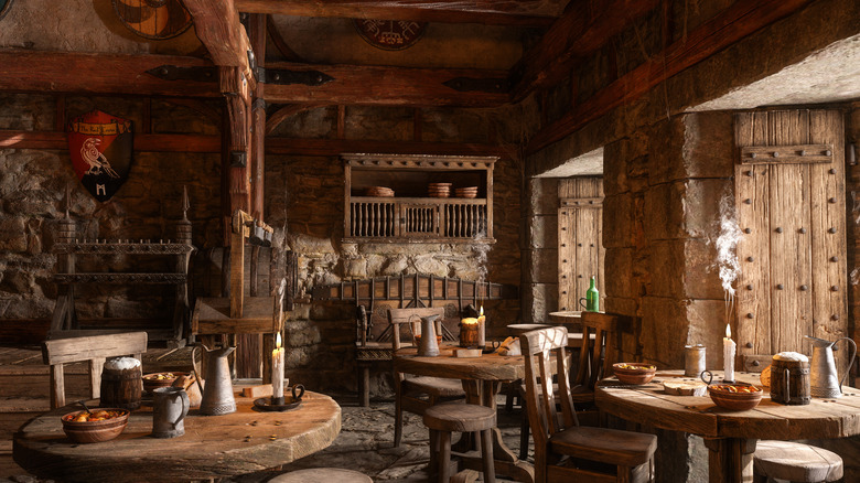 Inside of an old restaurant