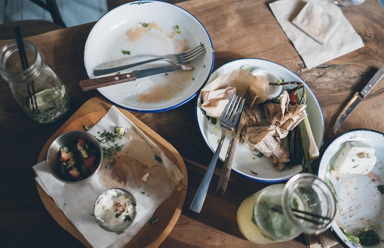 Plates and silverware aren't properly cleaned