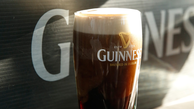 glass of Guinness beer