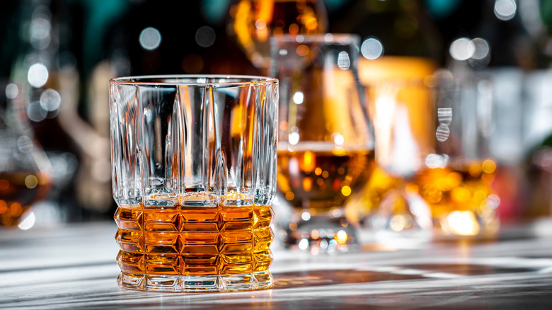 Glass of bourbon