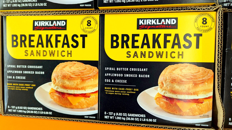 Packages of Kirkland Signature Breakfast Sandwich