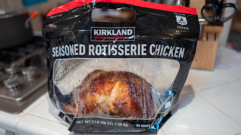 Close up of Kirkland Signature Rotisserie Chicken