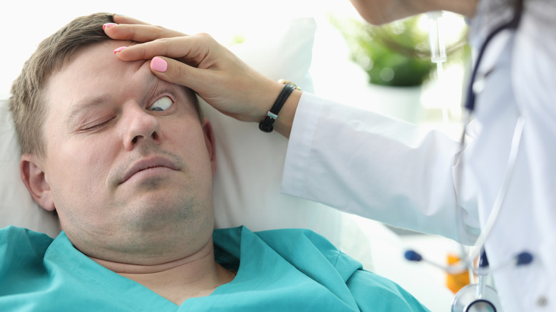 Man being checked by a doctor