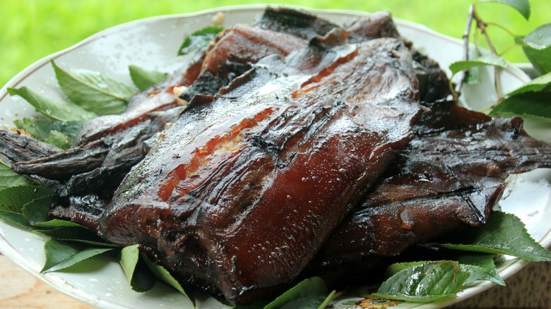 Roasted beaver tail