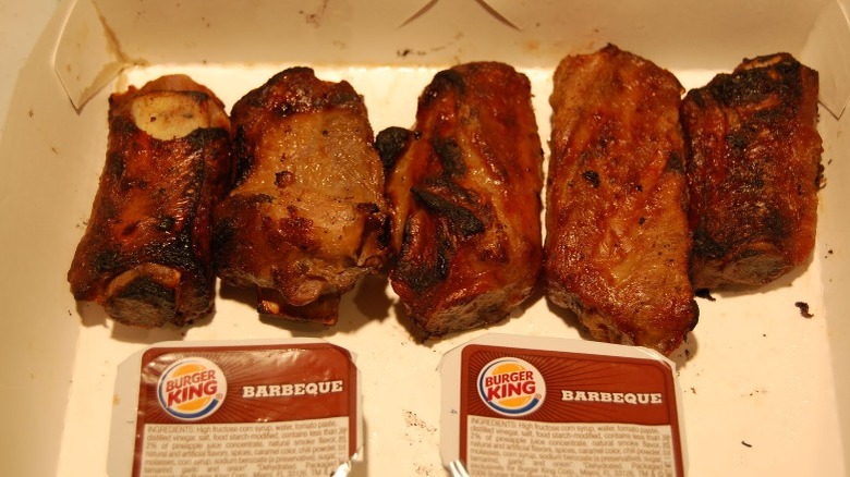 BK ribs in a container