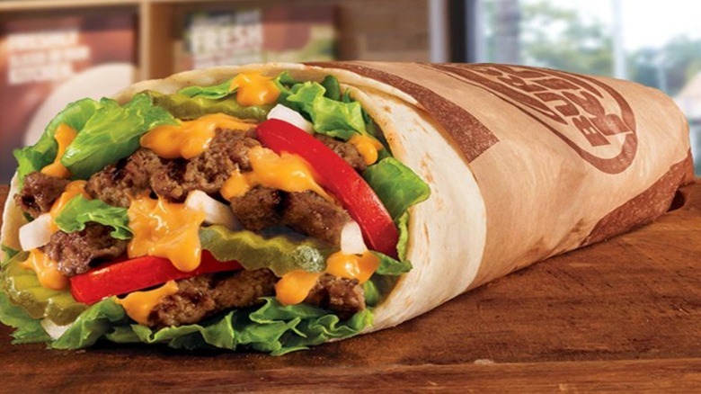 Burger King Whopperito on table
