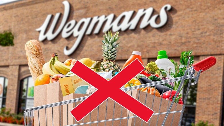 shopping cart by Wegmans entrance
