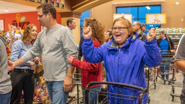customer cheering at Wegmans