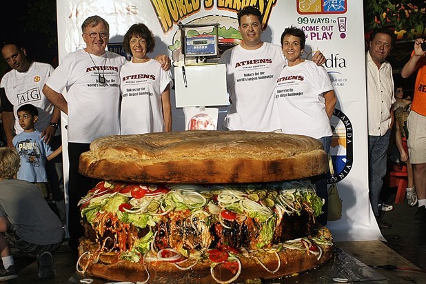 10) Largest Commercially Available Hamburger