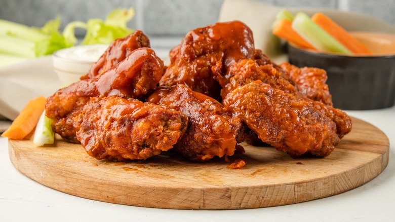 Plate of chicken wings