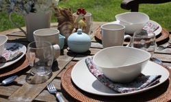 Tablesetting for dinner