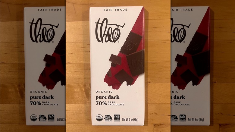 Theo organic chocolate bar