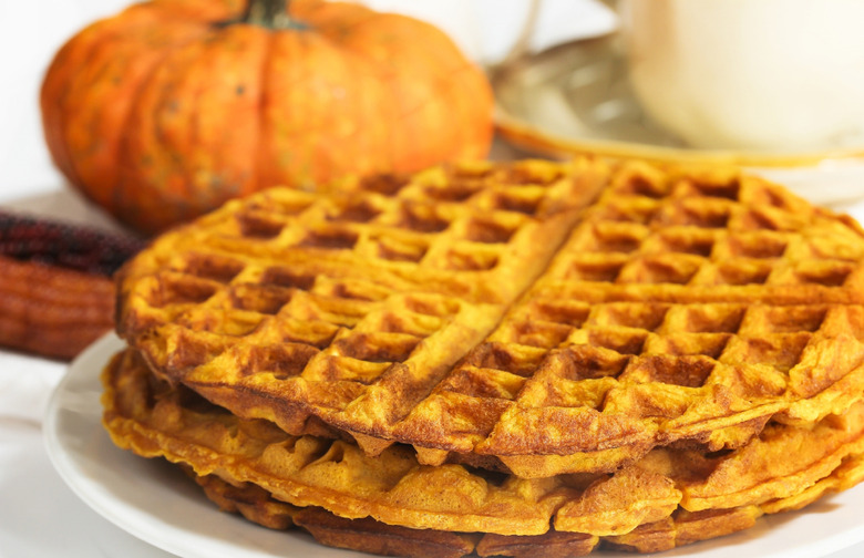 Pumpkin Waffles With Wheat Germ