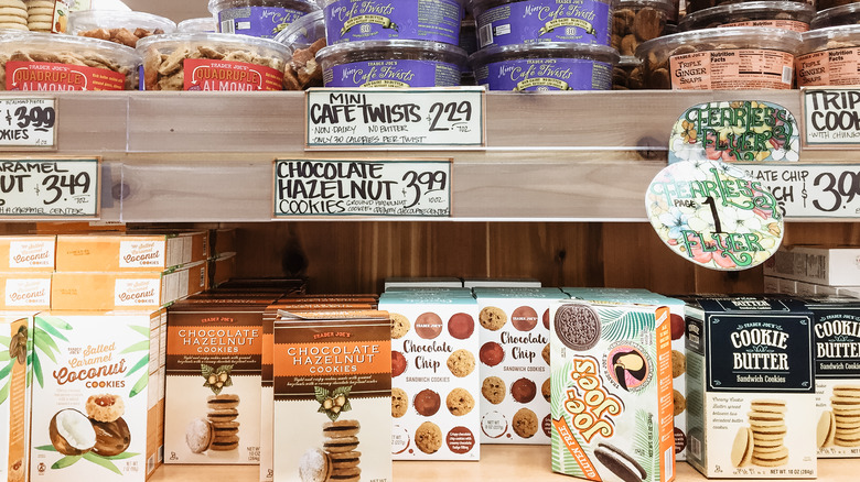 cookies on Trader Joe's shelves