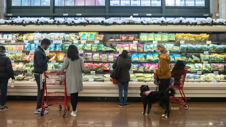 people shopping at Trader Joe's