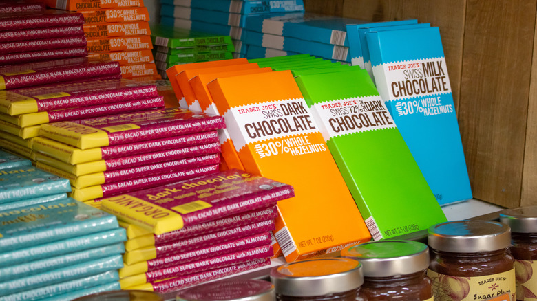 chocolate bars at Trader Joe's
