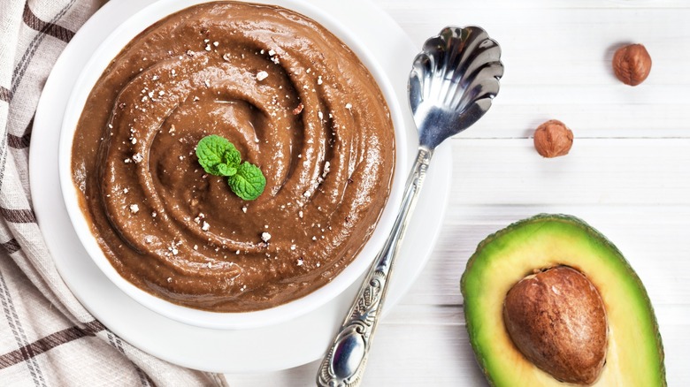 Chocolate avocado mousse