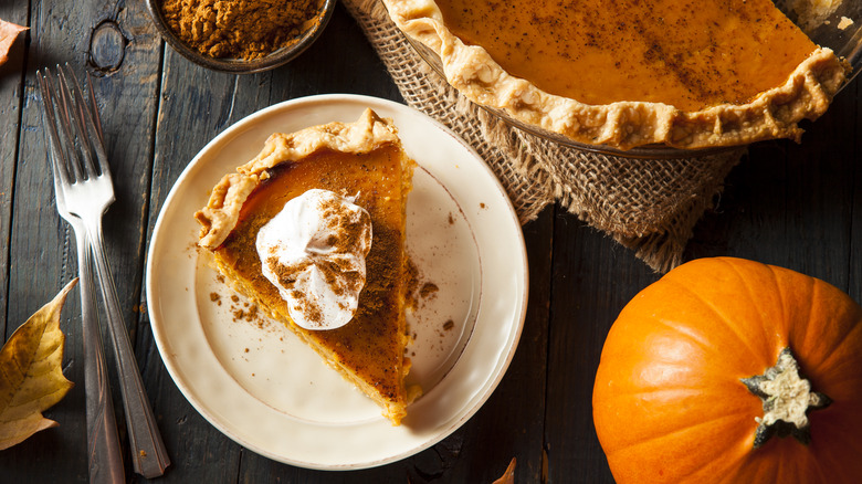 pumpkin pie and pumpkin