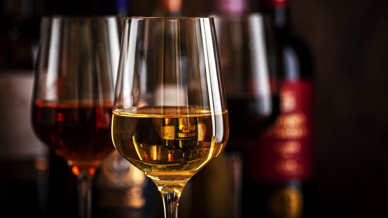 Assorted glasses of wine