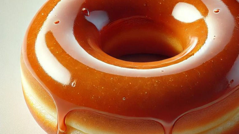 Caramel topped donut