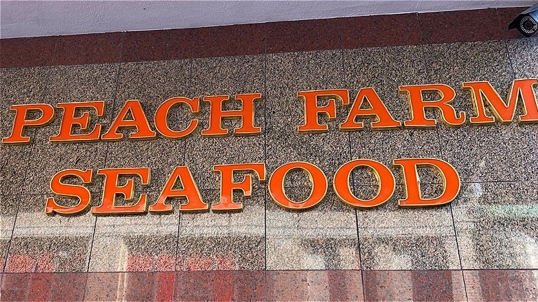 Peach Farm restaurant sign