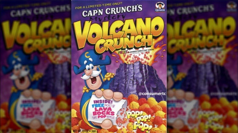 A box of Cap'N Crunch's Mystery Volcano Crunch