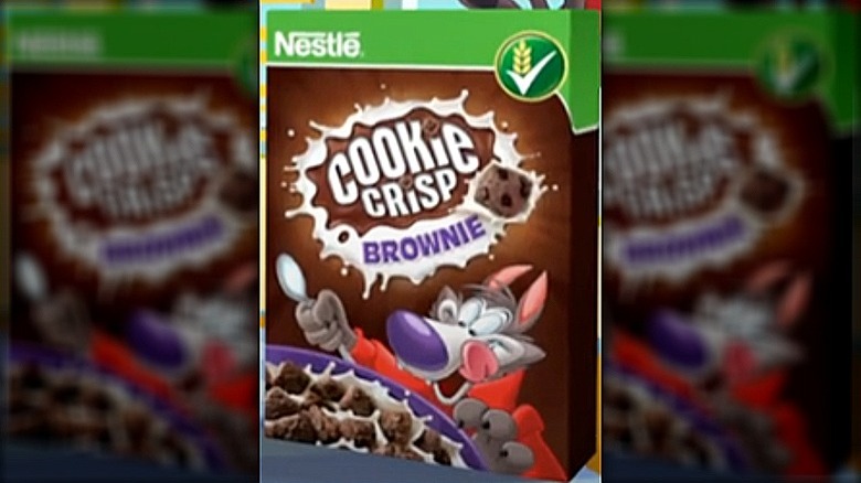 A box of Nestle Cookie Crisp Brownie