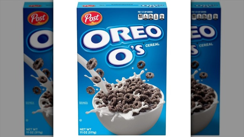 A box of Post Oreo O's Cereal