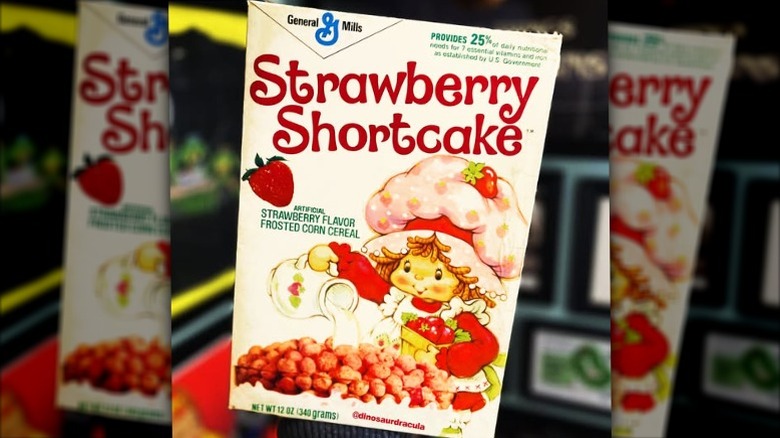 A box of General Mills Strawberry Shortcake Cereal