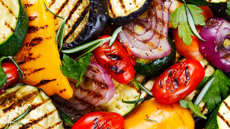 Assorted grilled vegetables