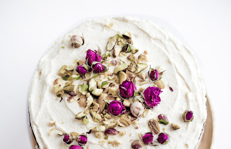 Heavenly Rosewater Cake With Berry Bliss Icing