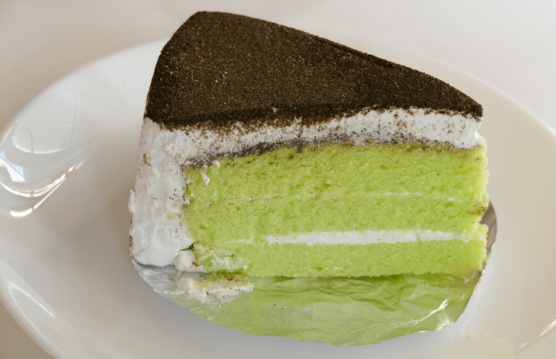 Matcha Cake With Black Sesame Buttercream