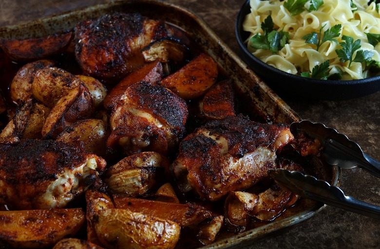 Sheet Pan Chicken Paprikash