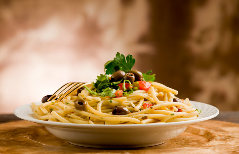 No-Chop Spaghetti Puttanesca