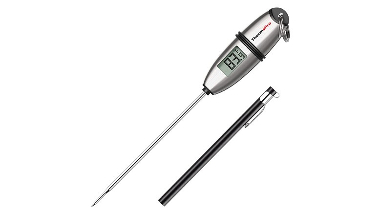 meat thermometer on white background