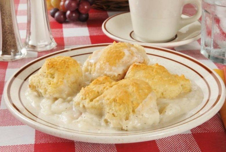 Biscuits and Crawfish Gravy