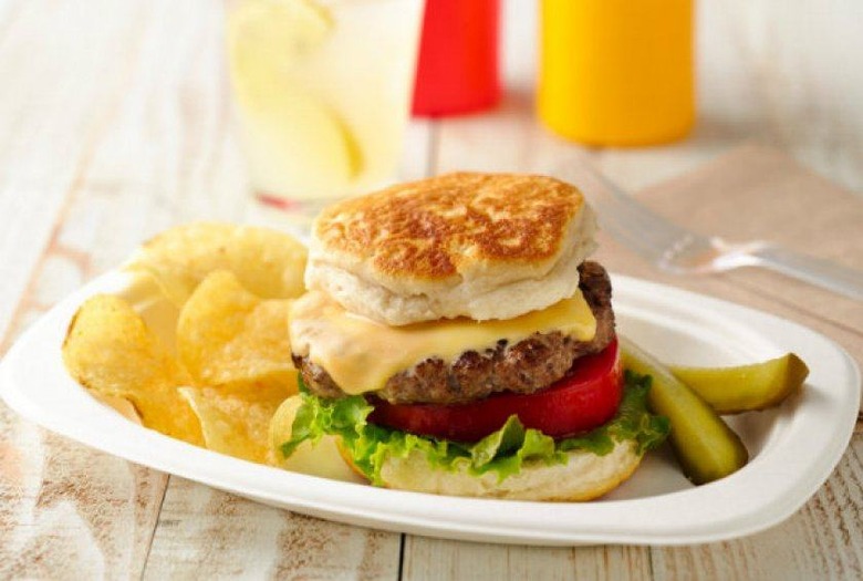 Grilled Biscuit Cheeseburgers
